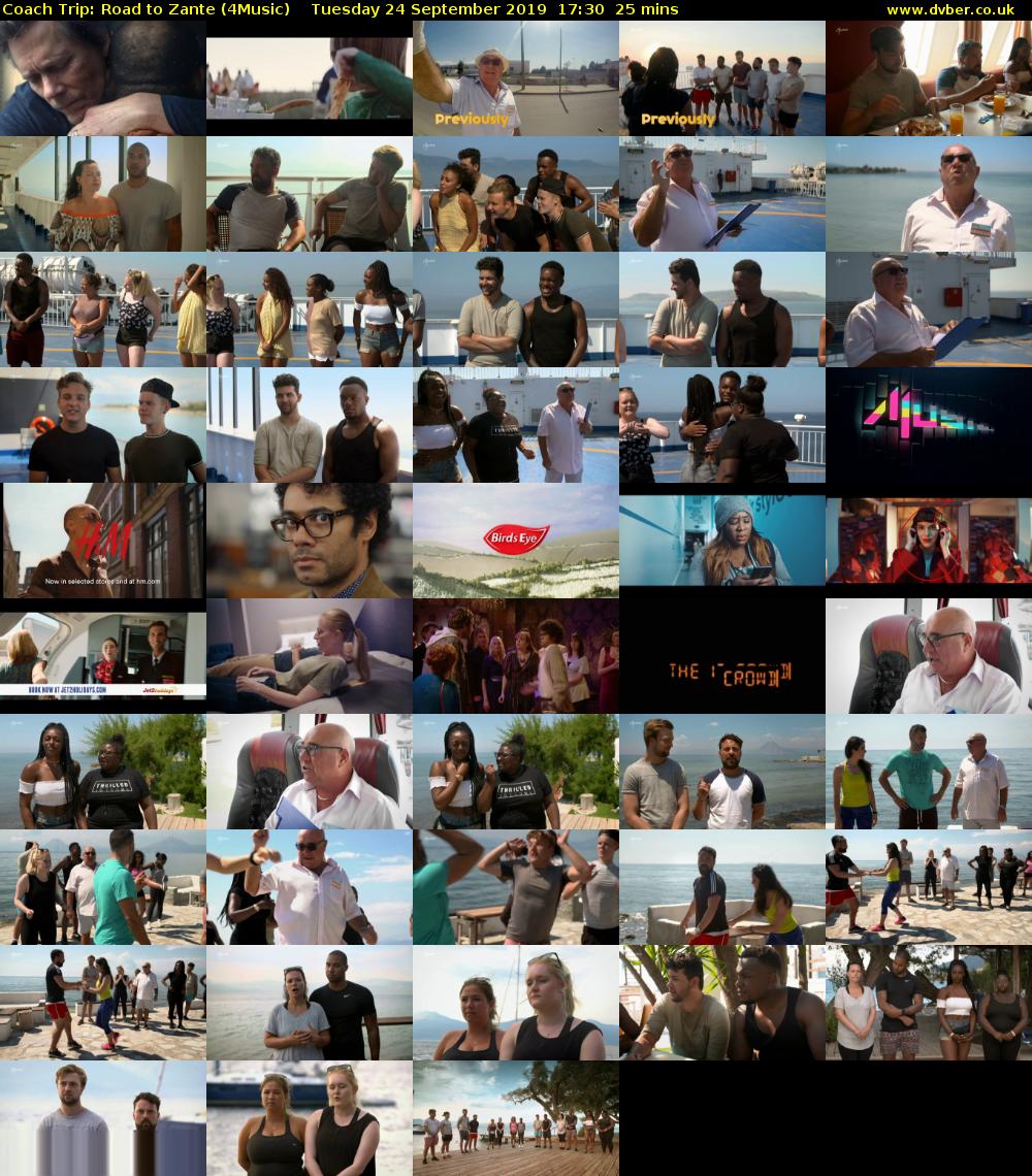 Coach Trip: Road to Zante (4Music) Tuesday 24 September 2019 17:30 - 17:55