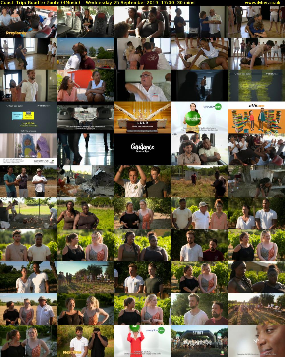 Coach Trip: Road to Zante (4Music) Wednesday 25 September 2019 17:00 - 17:30