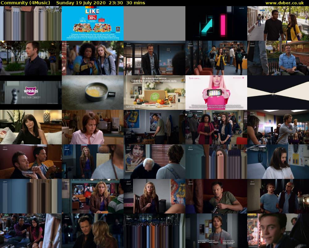 Community (4Music) Sunday 19 July 2020 23:30 - 00:00