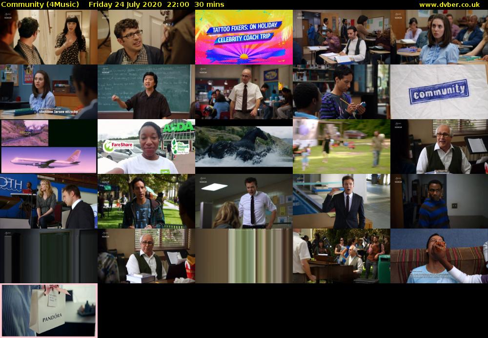Community (4Music) Friday 24 July 2020 22:00 - 22:30
