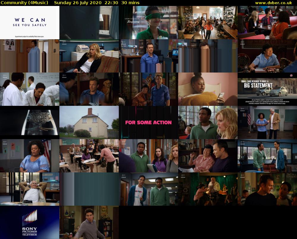 Community (4Music) Sunday 26 July 2020 22:30 - 23:00