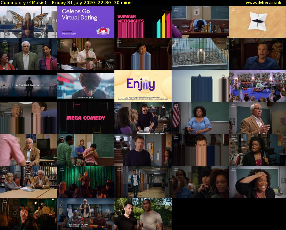 Community (4Music) Friday 31 July 2020 22:30 - 23:00