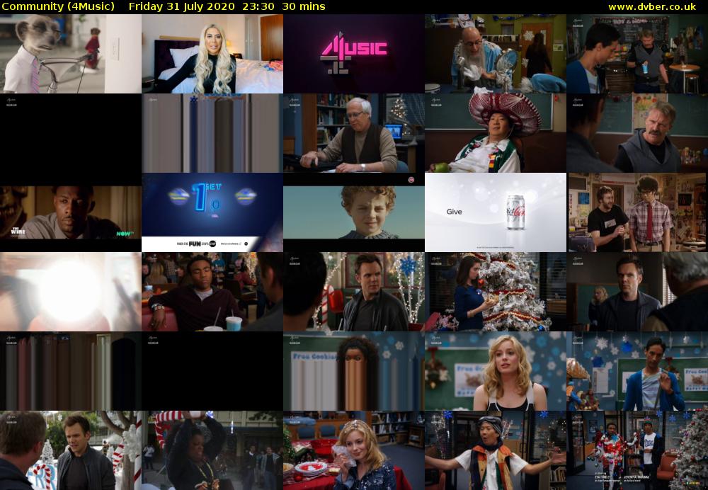 Community (4Music) Friday 31 July 2020 23:30 - 00:00