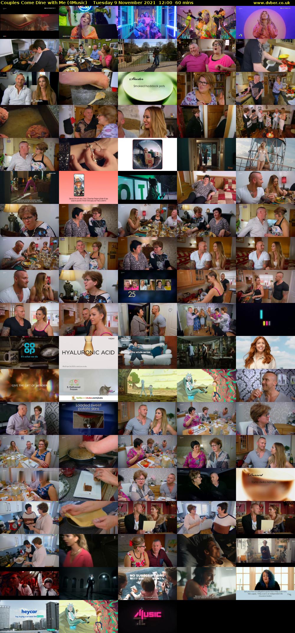 Couples Come Dine with Me (4Music) Tuesday 9 November 2021 12:00 - 13:00