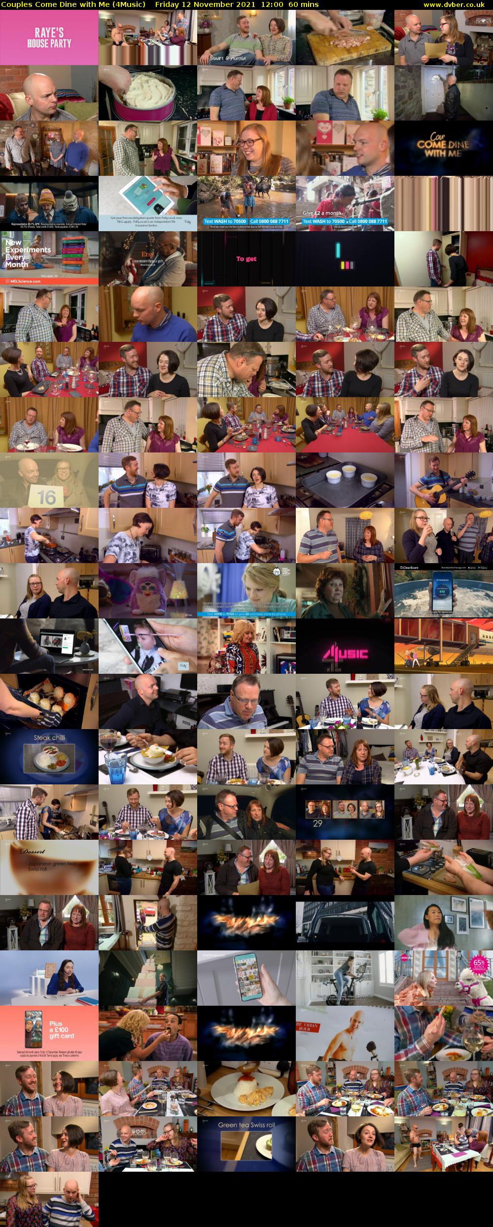 Couples Come Dine with Me (4Music) Friday 12 November 2021 12:00 - 13:00