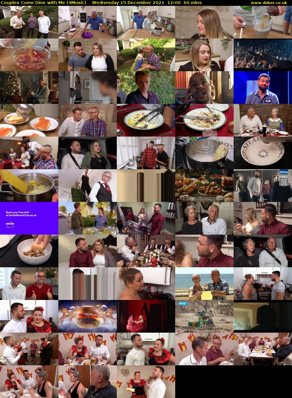 Couples Come Dine with Me (4Music) Wednesday 15 December 2021 12:00 - 13:00