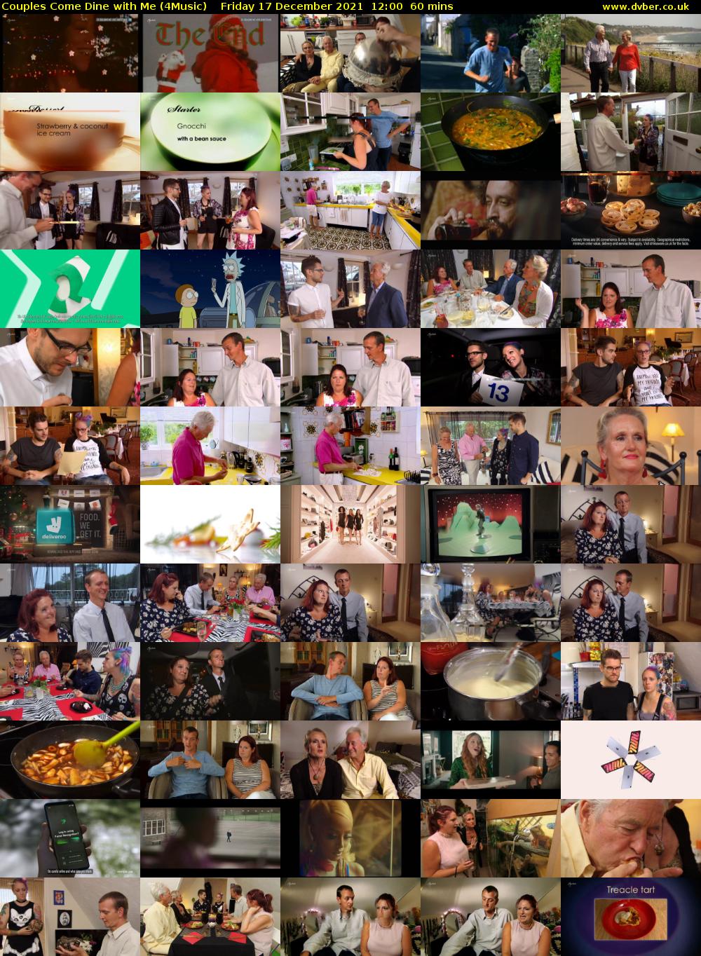 Couples Come Dine with Me (4Music) Friday 17 December 2021 12:00 - 13:00