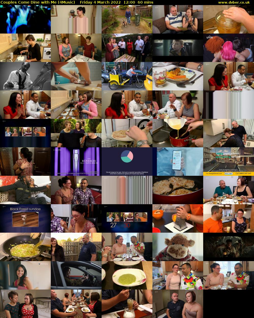 Couples Come Dine with Me (4Music) Friday 4 March 2022 12:00 - 13:00