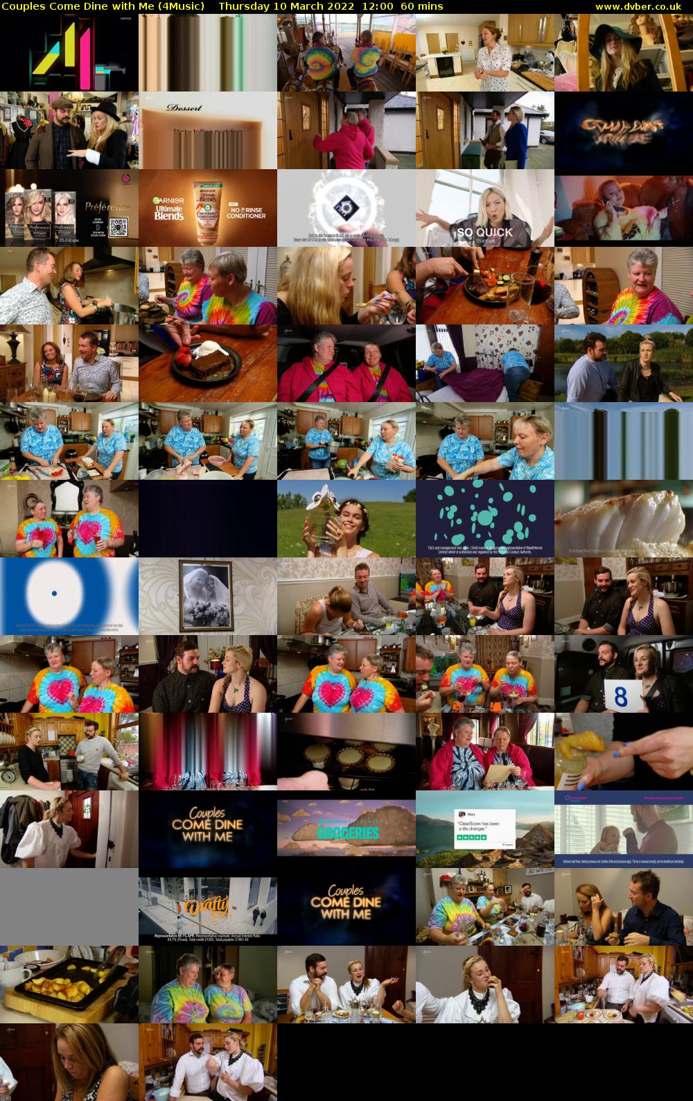 Couples Come Dine with Me (4Music) Thursday 10 March 2022 12:00 - 13:00
