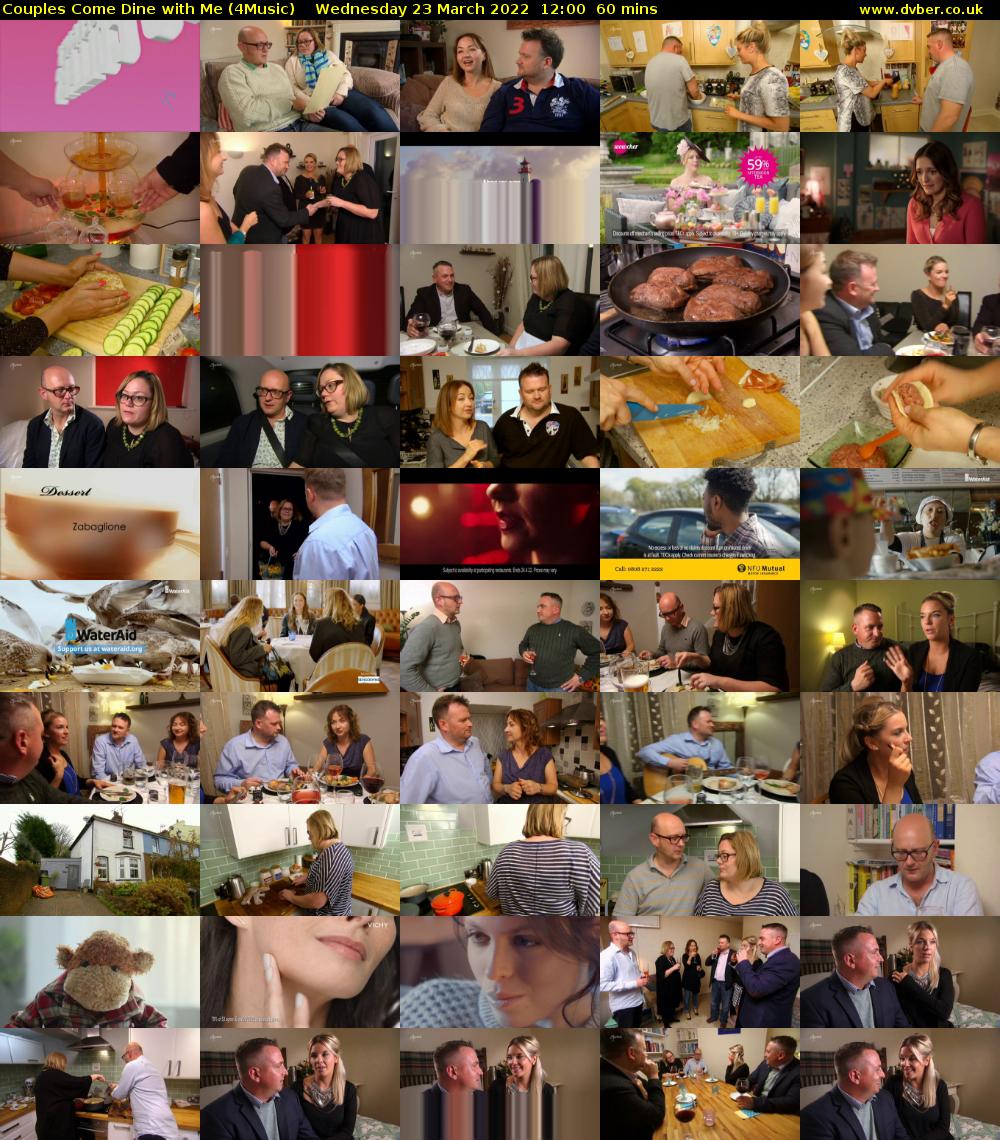 Couples Come Dine with Me (4Music) Wednesday 23 March 2022 12:00 - 13:00