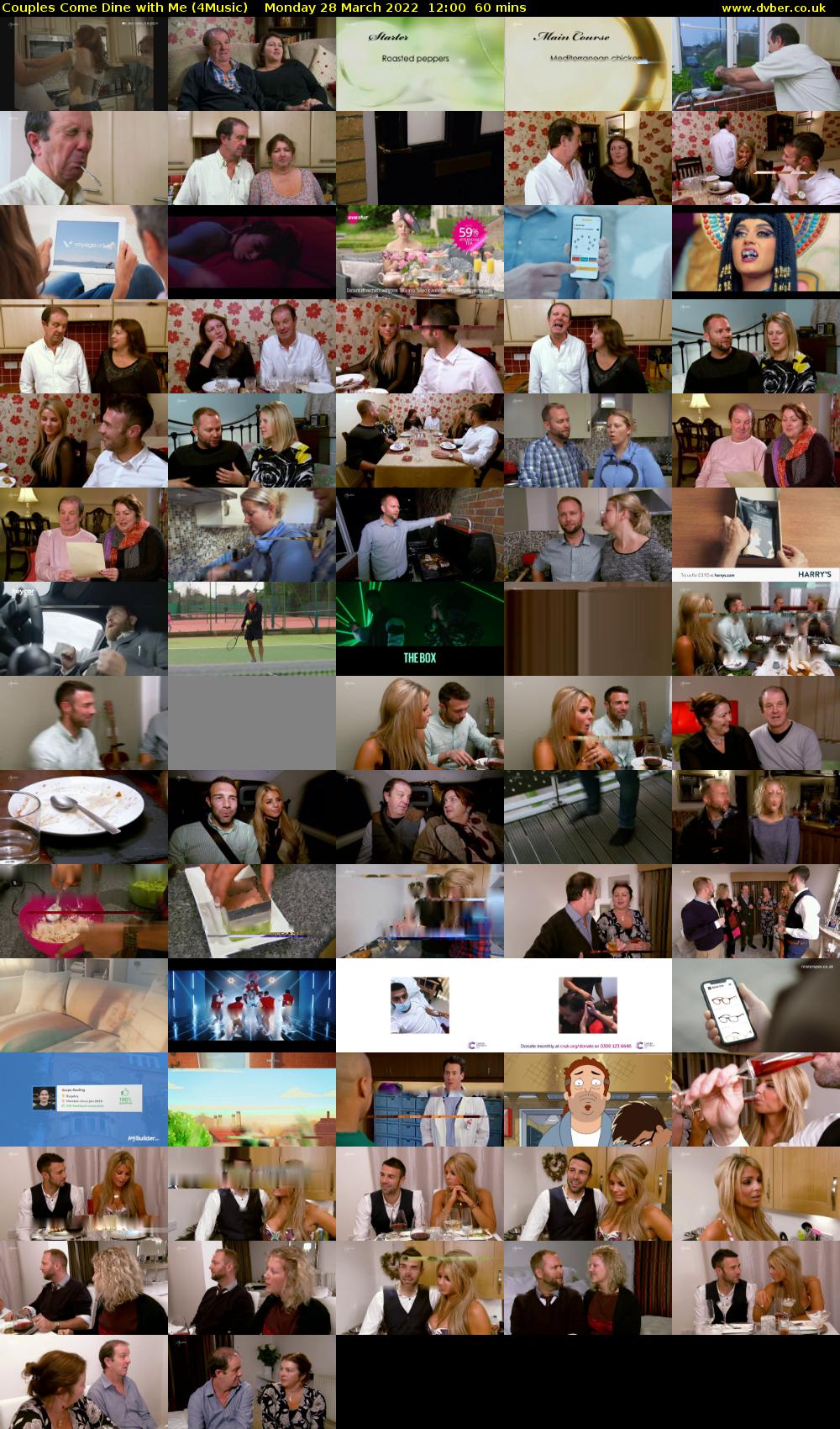Couples Come Dine with Me (4Music) Monday 28 March 2022 12:00 - 13:00
