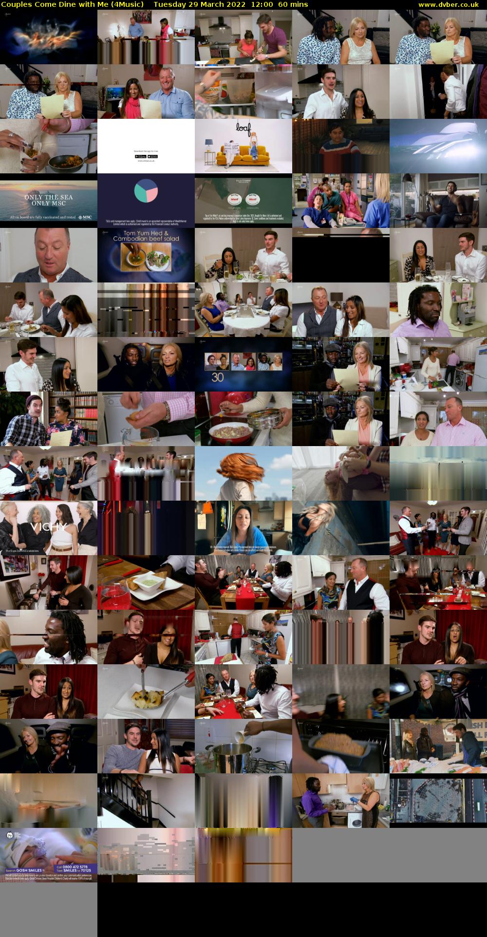 Couples Come Dine with Me (4Music) Tuesday 29 March 2022 12:00 - 13:00
