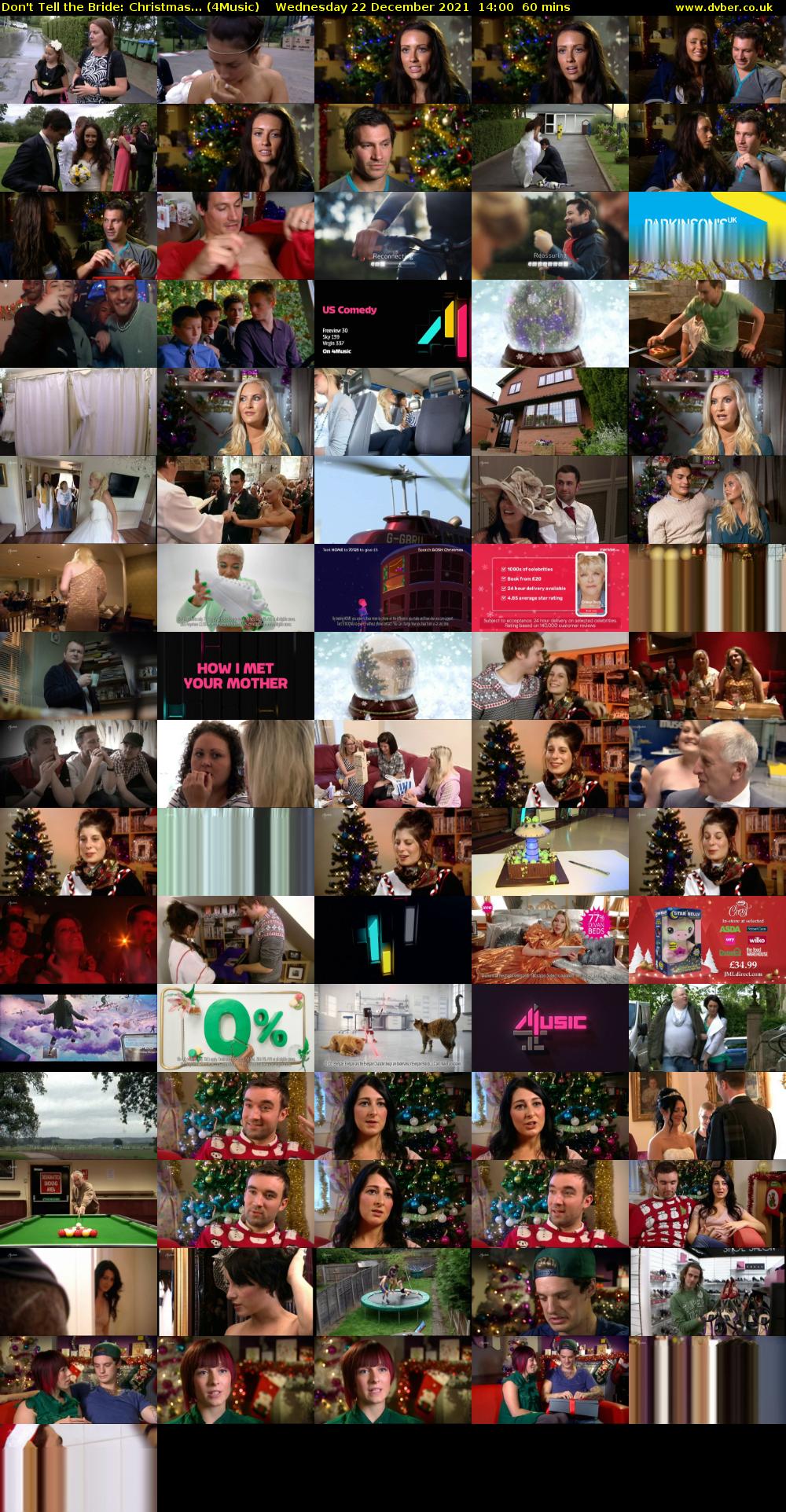 Don't Tell the Bride: Christmas... (4Music) Wednesday 22 December 2021 14:00 - 15:00