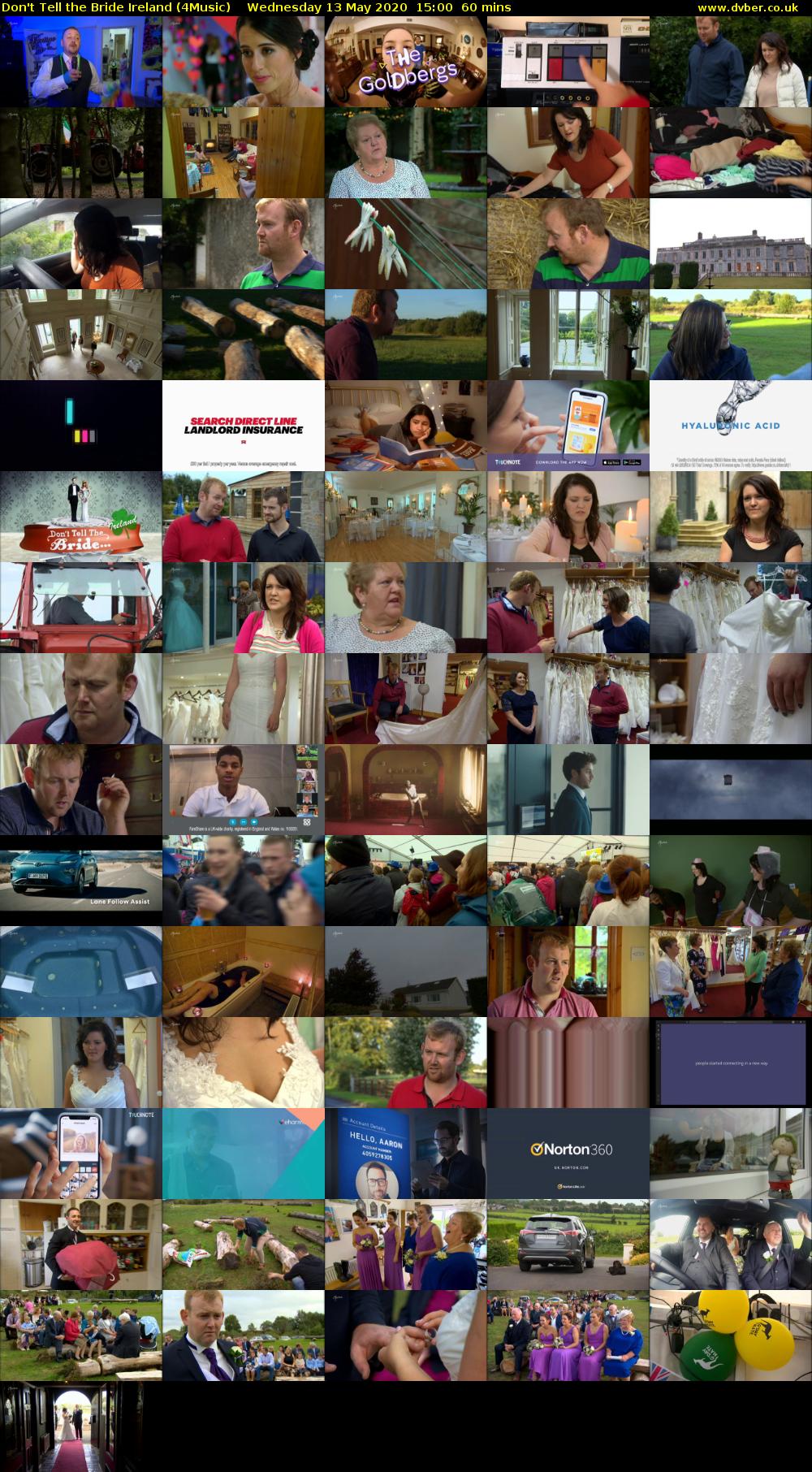 Don't Tell the Bride Ireland (4Music) Wednesday 13 May 2020 15:00 - 16:00