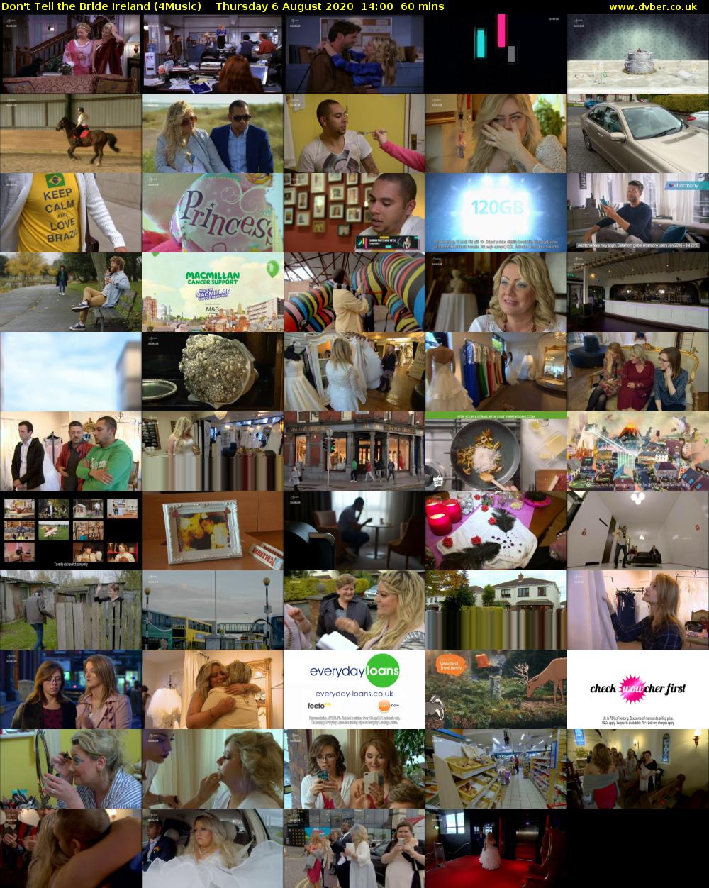 Don't Tell the Bride Ireland (4Music) Thursday 6 August 2020 14:00 - 15:00