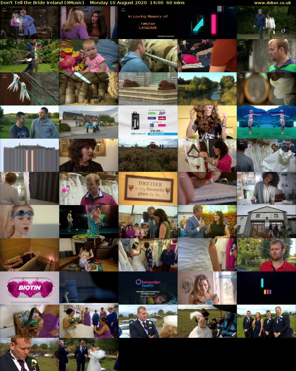 Don't Tell the Bride Ireland (4Music) Monday 10 August 2020 14:00 - 15:00