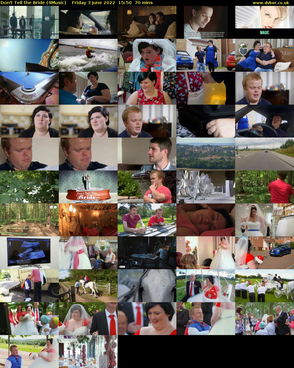 Don't Tell the Bride (4Music) Friday 3 June 2022 15:50 - 17:00