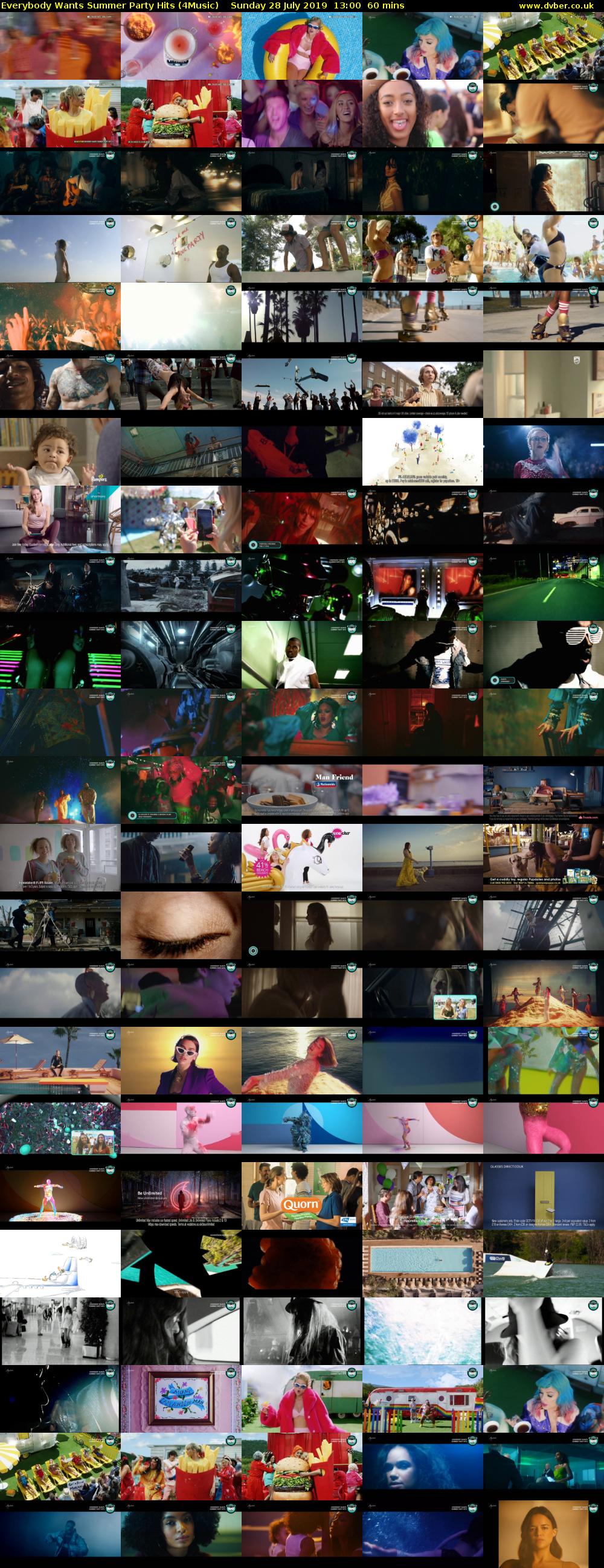 Everybody Wants Summer Party Hits (4Music) Sunday 28 July 2019 13:00 - 14:00