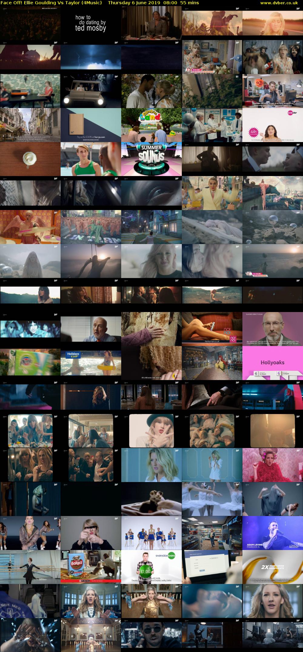 Face Off! Ellie Goulding Vs Taylor (4Music) Thursday 6 June 2019 08:00 - 08:55