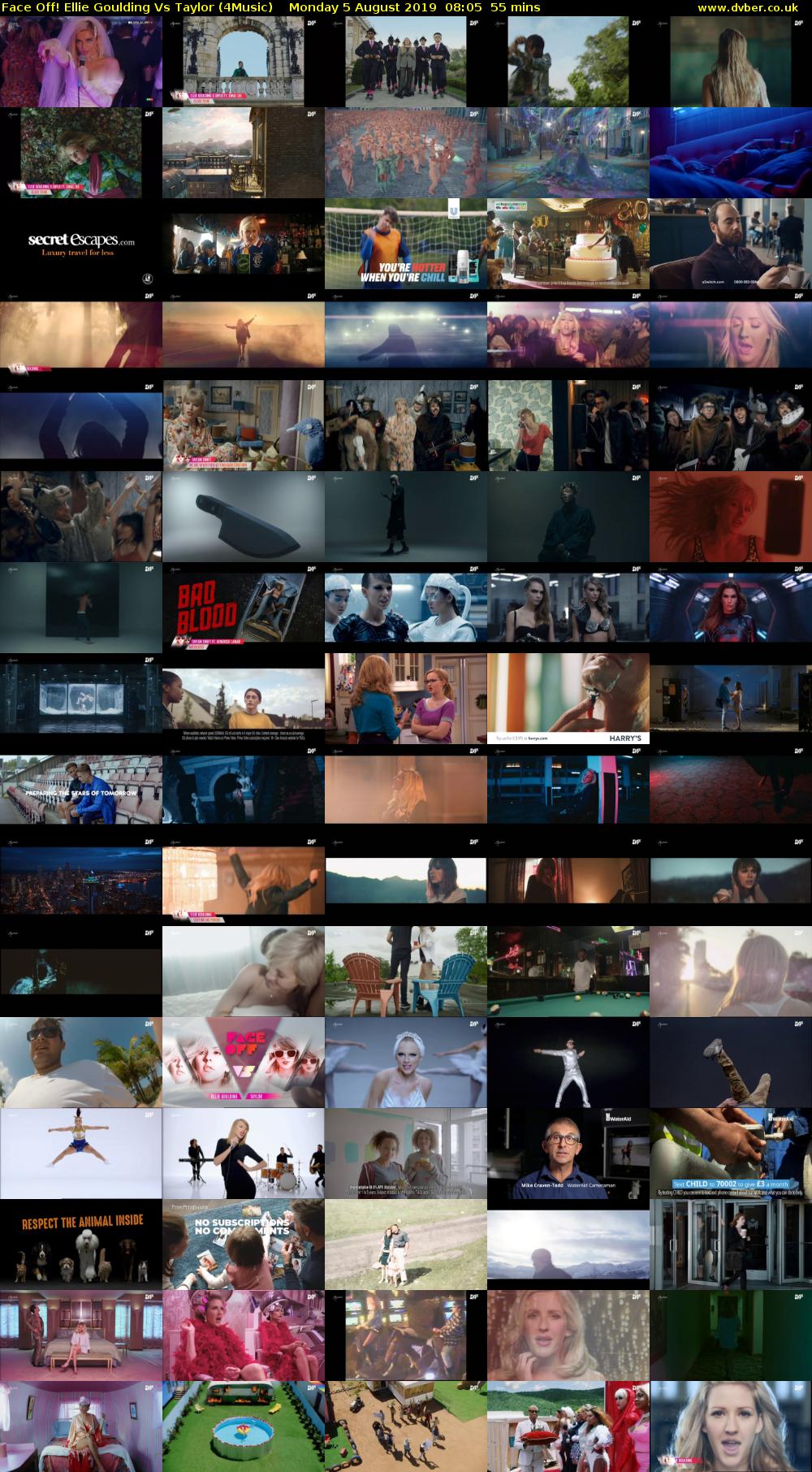 Face Off! Ellie Goulding Vs Taylor (4Music) Monday 5 August 2019 08:05 - 09:00