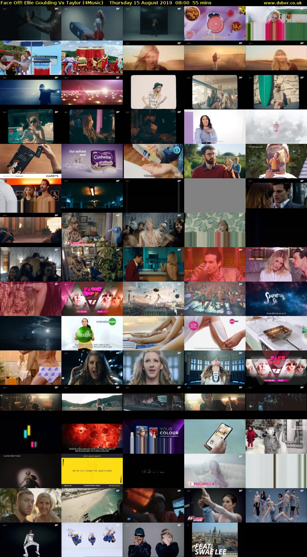 Face Off! Ellie Goulding Vs Taylor (4Music) Thursday 15 August 2019 08:00 - 08:55