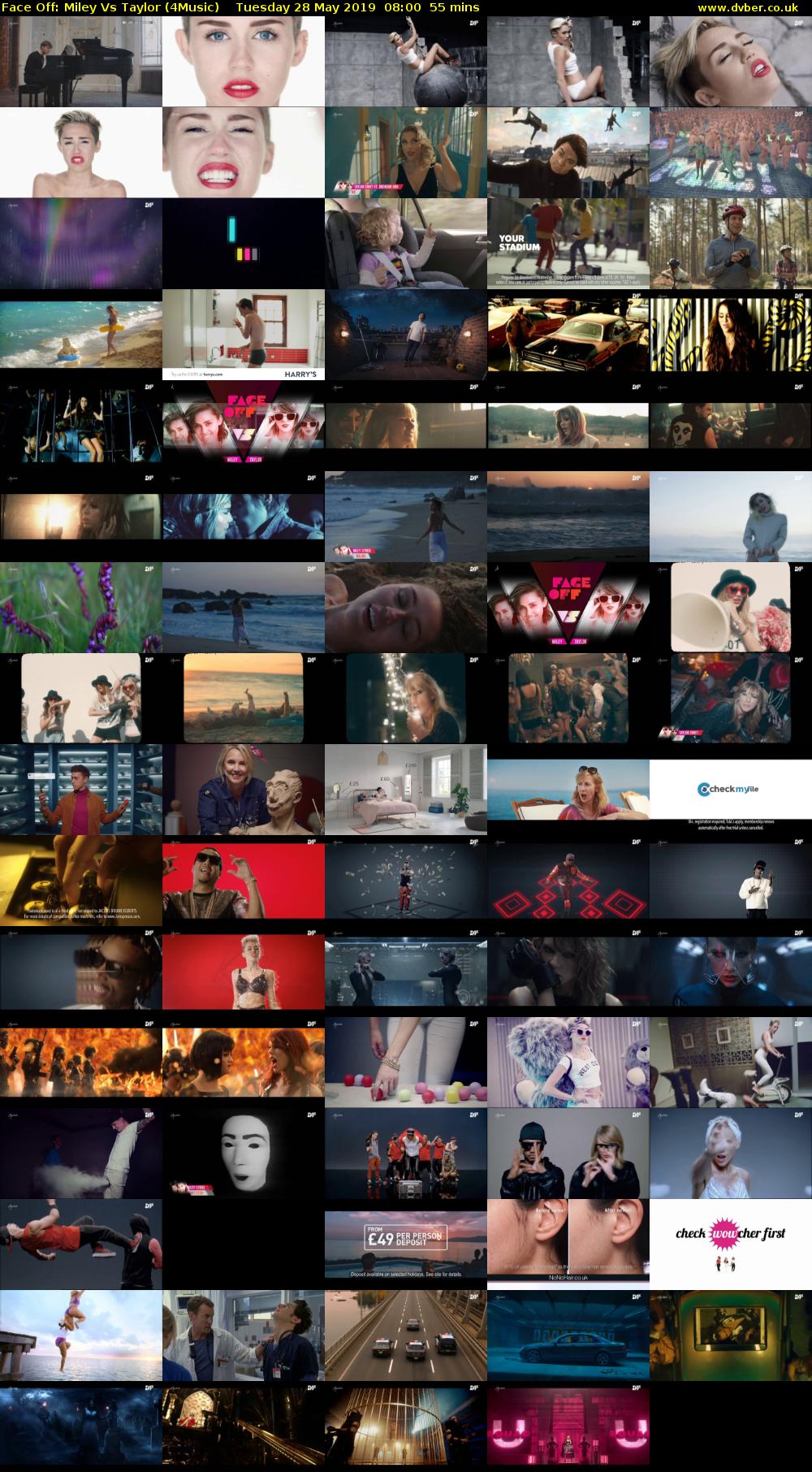 Face Off: Miley Vs Taylor (4Music) Tuesday 28 May 2019 08:00 - 08:55