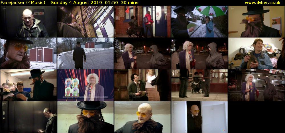 Facejacker (4Music) Sunday 4 August 2019 01:50 - 02:20