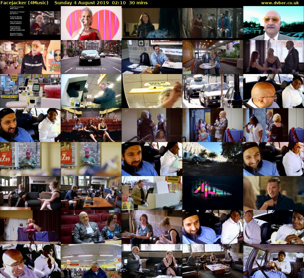 Facejacker (4Music) Sunday 4 August 2019 02:10 - 02:40
