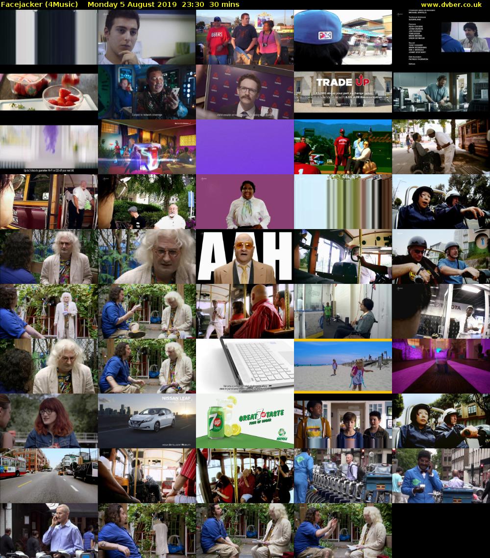 Facejacker (4Music) Monday 5 August 2019 23:30 - 00:00