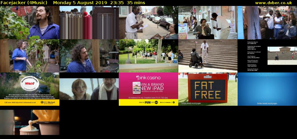 Facejacker (4Music) Monday 5 August 2019 23:35 - 00:10