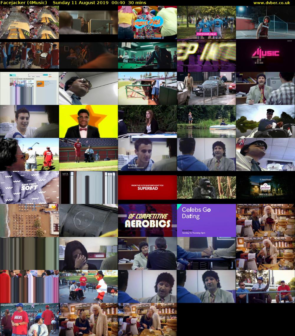 Facejacker (4Music) Sunday 11 August 2019 00:40 - 01:10