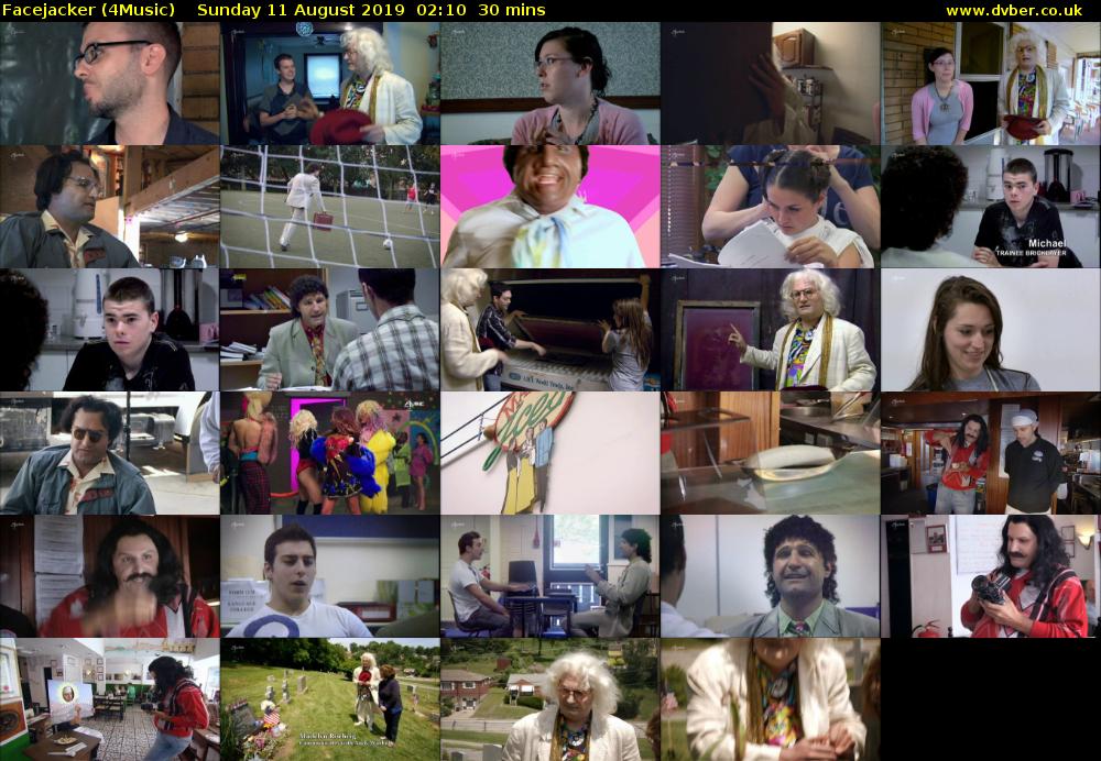 Facejacker (4Music) Sunday 11 August 2019 02:10 - 02:40