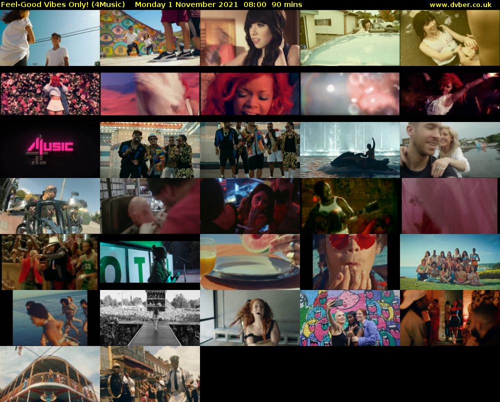 Feel-Good Vibes Only! (4Music) Monday 1 November 2021 08:00 - 09:30
