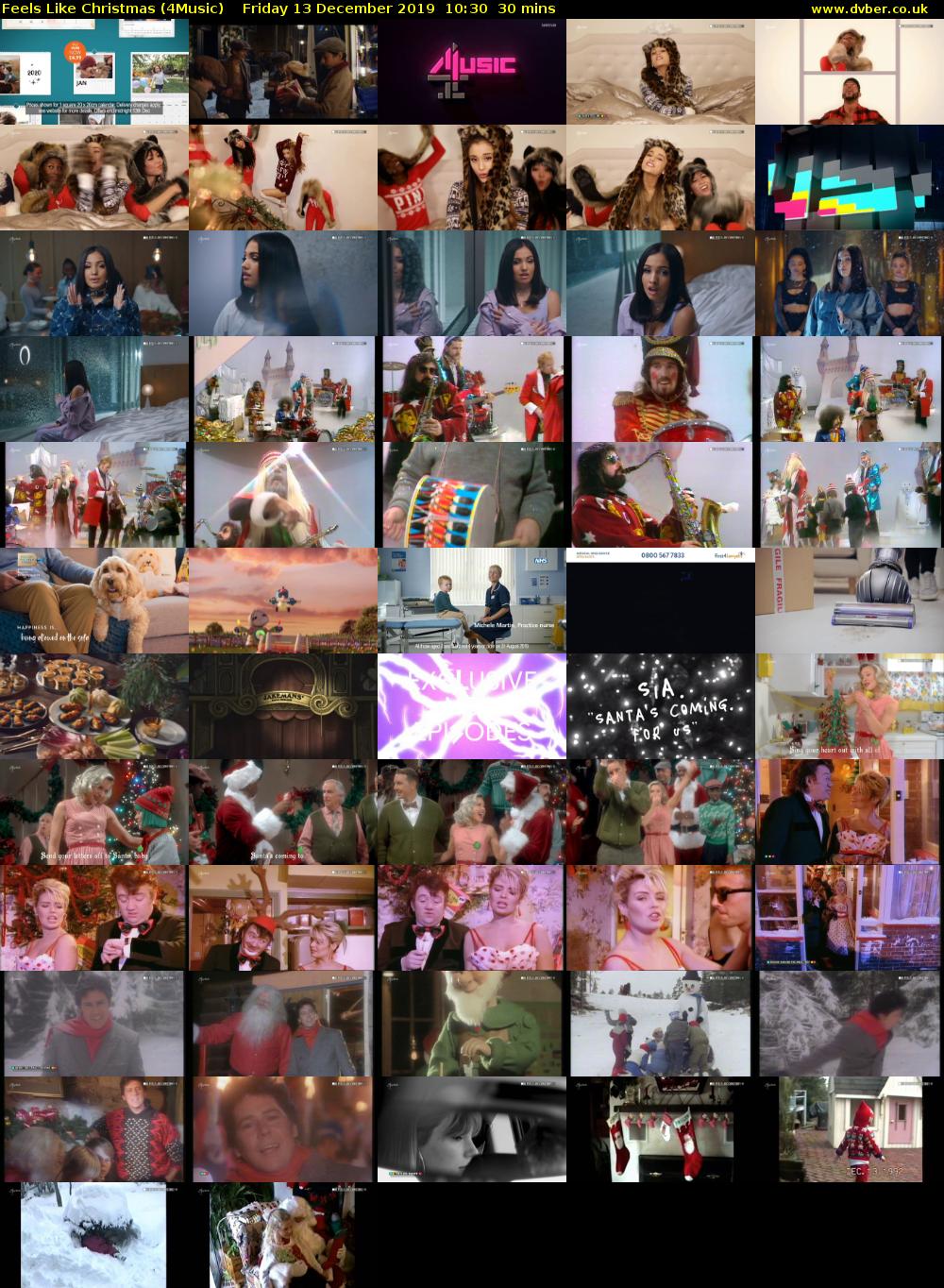 Feels Like Christmas (4Music) Friday 13 December 2019 10:30 - 11:00