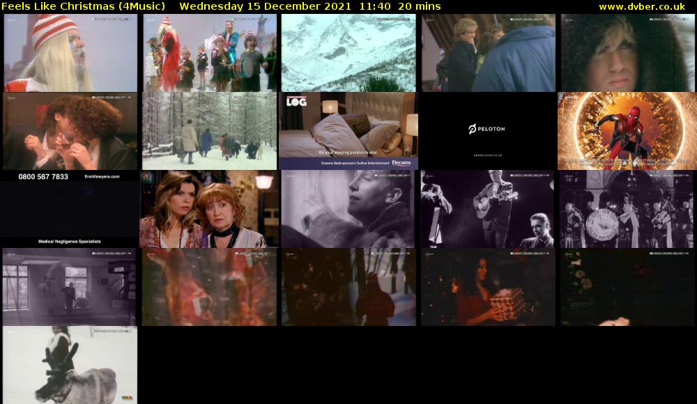 Feels Like Christmas (4Music) Wednesday 15 December 2021 11:40 - 12:00