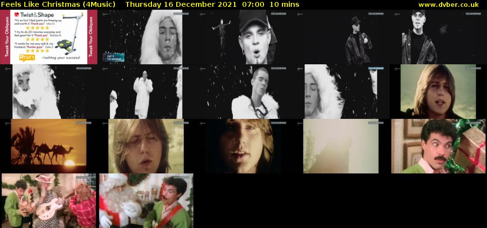 Feels Like Christmas (4Music) Thursday 16 December 2021 07:00 - 07:10