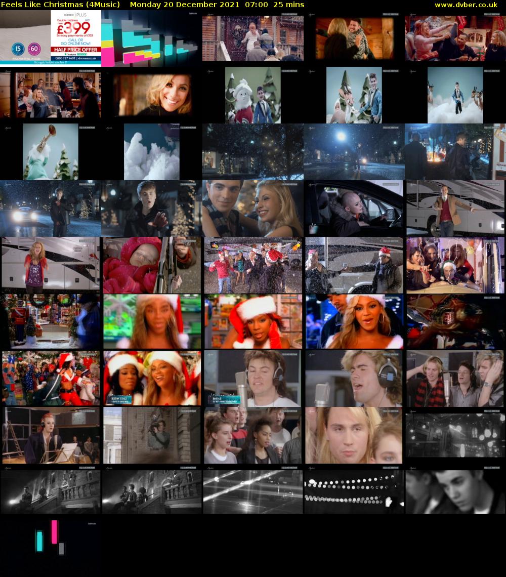Feels Like Christmas (4Music) Monday 20 December 2021 07:00 - 07:25