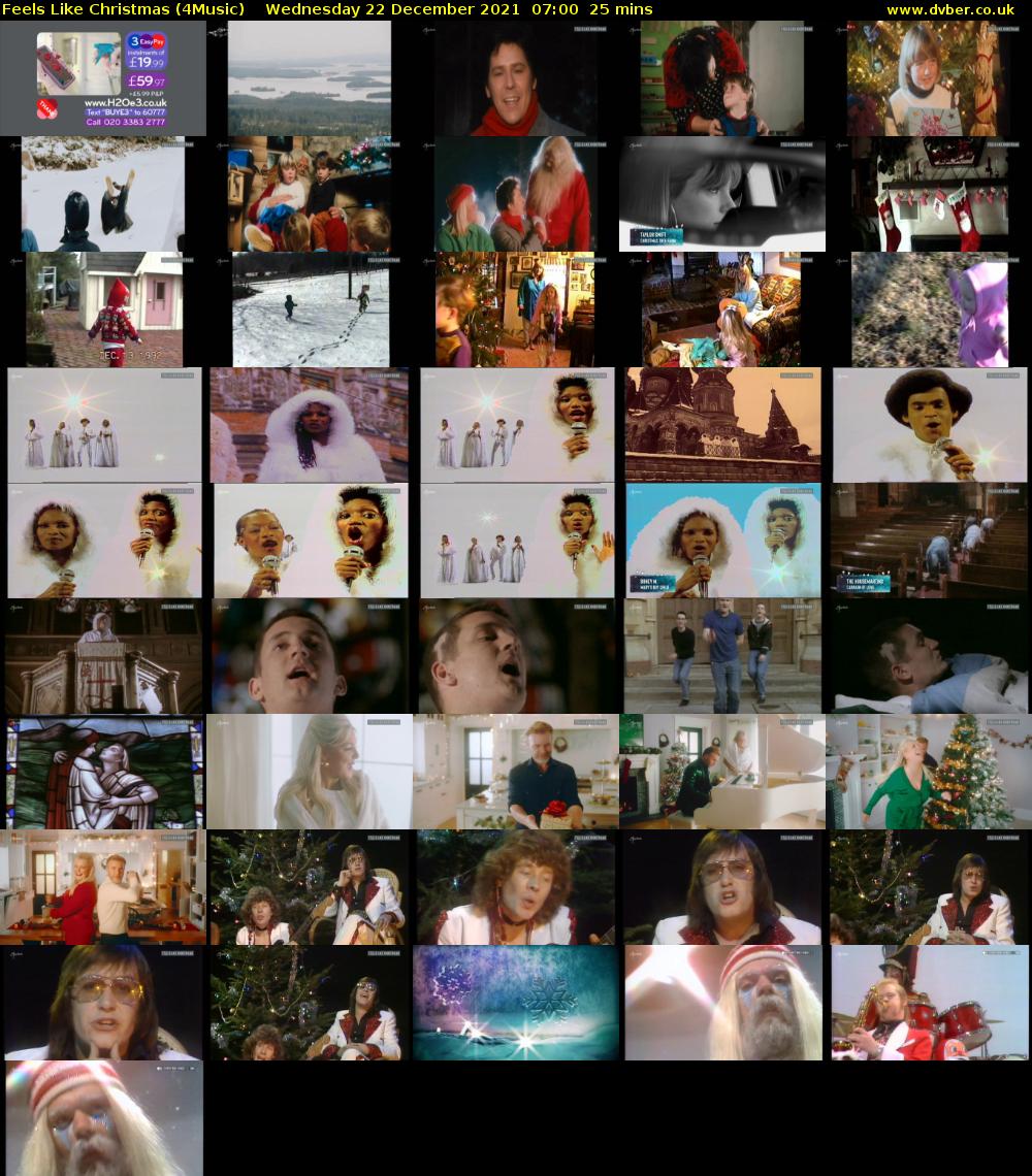 Feels Like Christmas (4Music) Wednesday 22 December 2021 07:00 - 07:25
