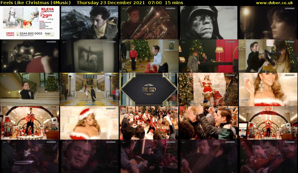 Feels Like Christmas (4Music) Thursday 23 December 2021 07:00 - 07:15