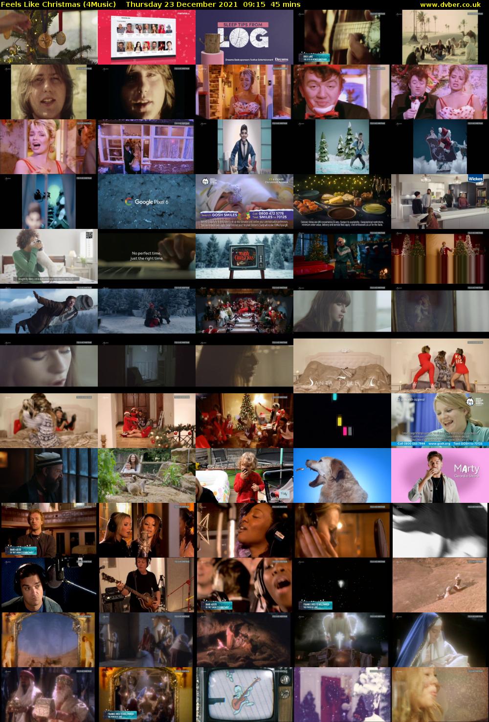 Feels Like Christmas (4Music) Thursday 23 December 2021 09:15 - 10:00