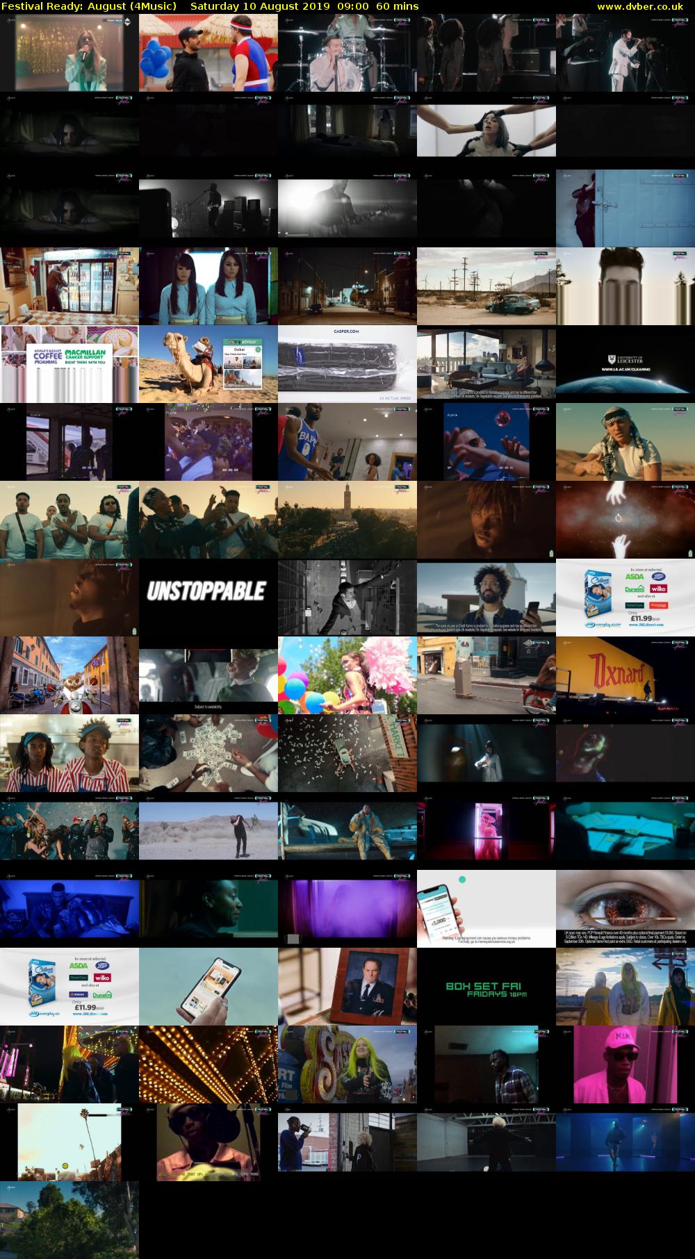 Festival Ready: August (4Music) Saturday 10 August 2019 09:00 - 10:00