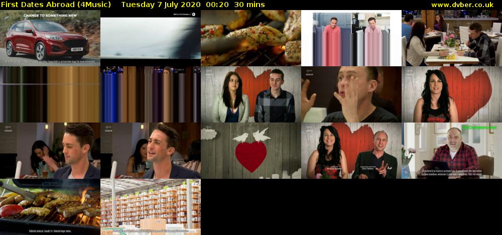 First Dates Abroad (4Music) Tuesday 7 July 2020 00:20 - 00:50