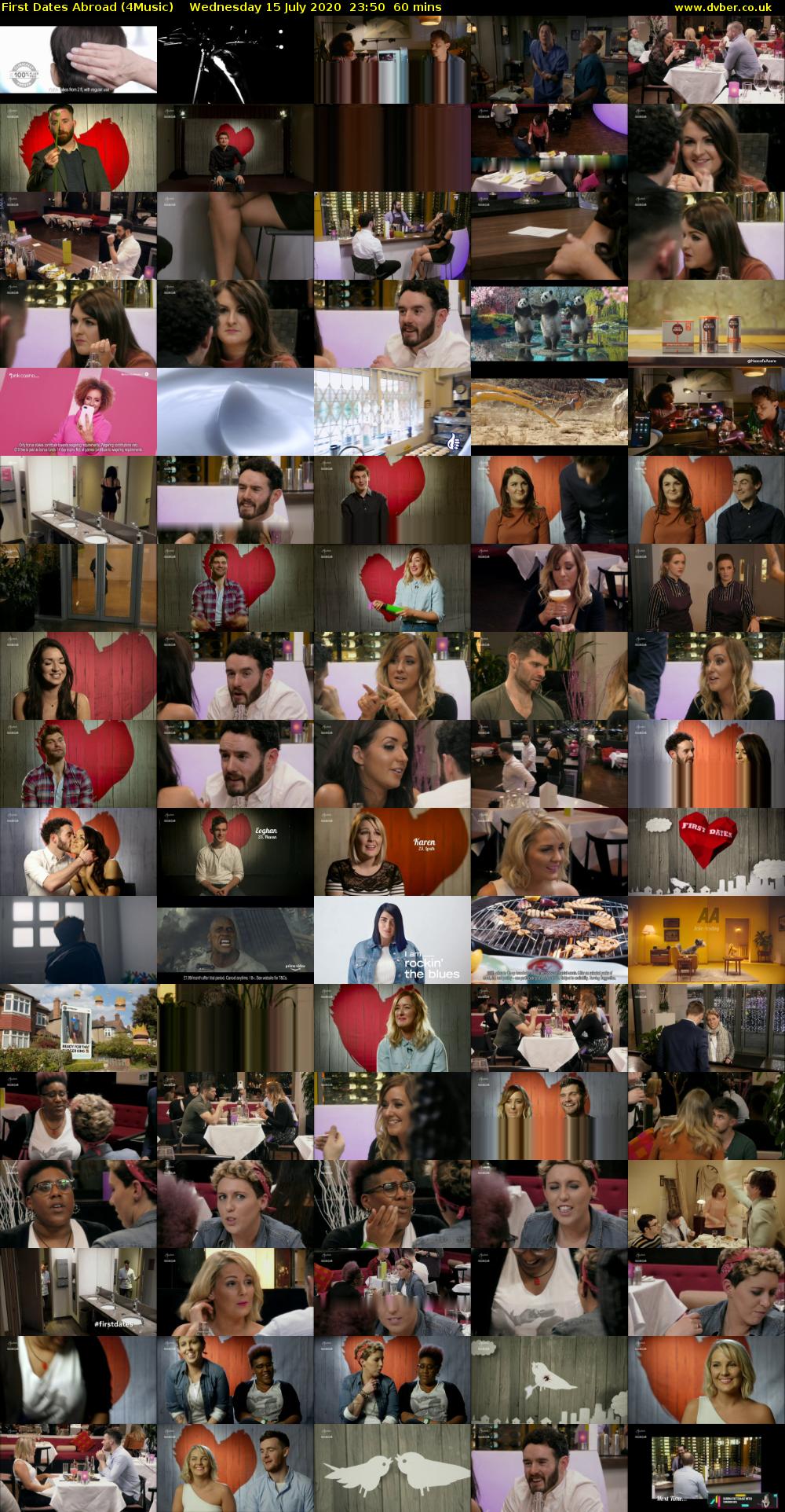 First Dates Abroad (4Music) Wednesday 15 July 2020 23:50 - 00:50