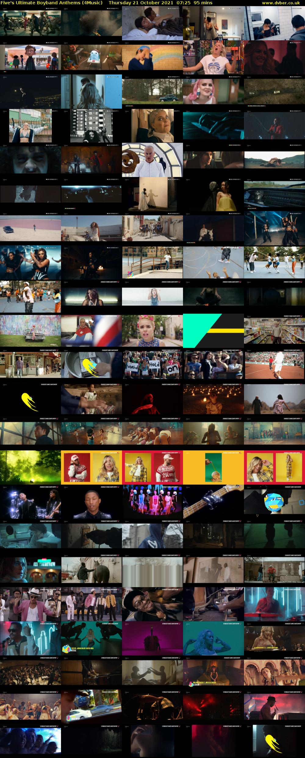 Five's Ultimate Boyband Anthems (4Music) Thursday 21 October 2021 07:25 - 09:00