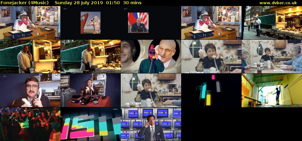Fonejacker (4Music) Sunday 28 July 2019 01:50 - 02:20