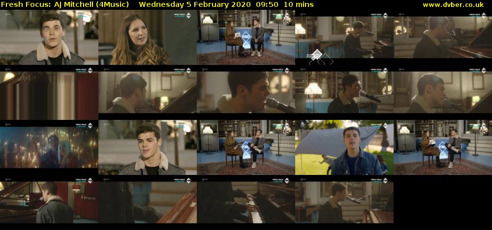 Fresh Focus: AJ Mitchell (4Music) Wednesday 5 February 2020 09:50 - 10:00