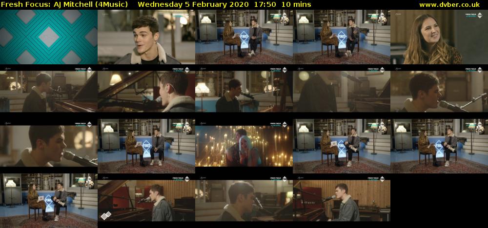 Fresh Focus: AJ Mitchell (4Music) Wednesday 5 February 2020 17:50 - 18:00
