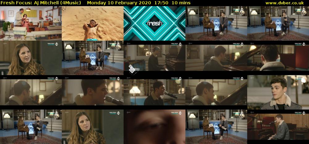 Fresh Focus: AJ Mitchell (4Music) Monday 10 February 2020 17:50 - 18:00