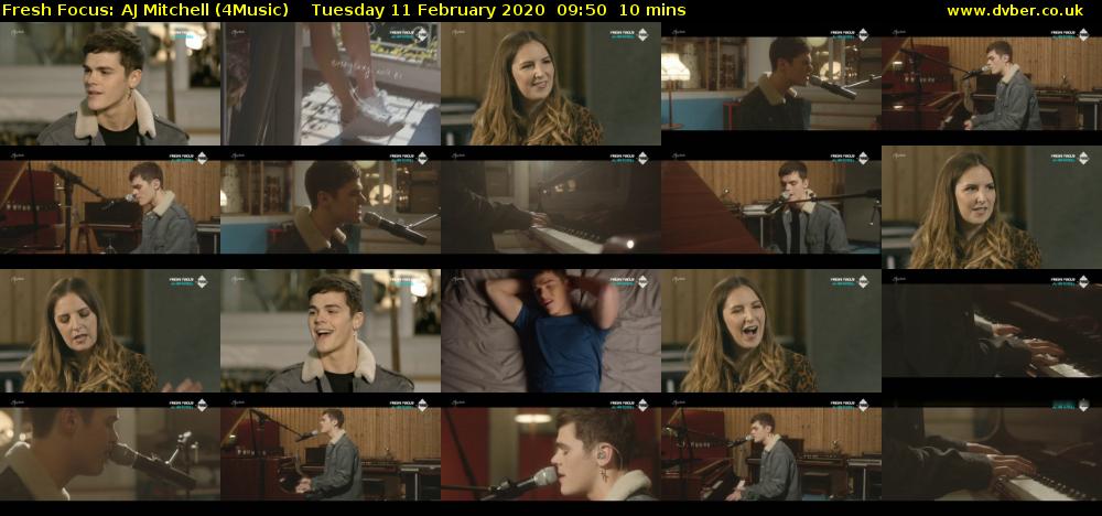Fresh Focus: AJ Mitchell (4Music) Tuesday 11 February 2020 09:50 - 10:00