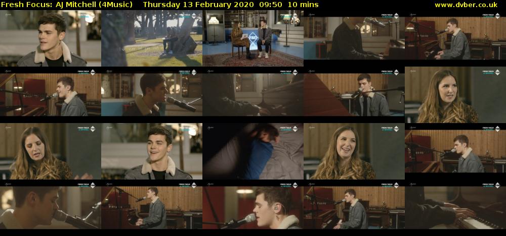 Fresh Focus: AJ Mitchell (4Music) Thursday 13 February 2020 09:50 - 10:00